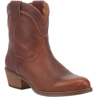 WOMEN'S DINGO SEGUARO LEATHER BOOTIE-BROWN | FREE SHIPPING