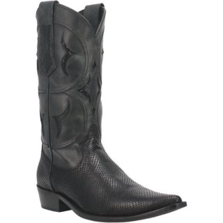 MEN'S DINGO DODGE CITY LEATHER BOOT-BLACK | FREE SHIPPING