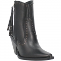 WOMEN'S DINGO CLASSY N' SASSY LEATHER BOOTIE-BLACK | FREE SHIPPING