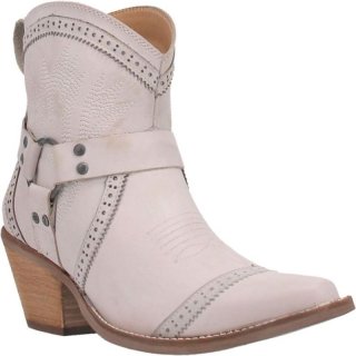 WOMEN'S DINGO GUMMY BEAR LEATHER BOOTIE-OFF WHITE | FREE SHIPPING
