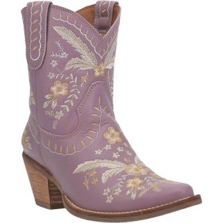 WOMEN'S DINGO PRIMROSE LEATHER BOOTIE-LAVENDER | FREE SHIPPING