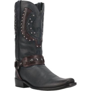 MEN'S DINGO WAR EAGLE LEATHER BOOT-NAVY | FREE SHIPPING
