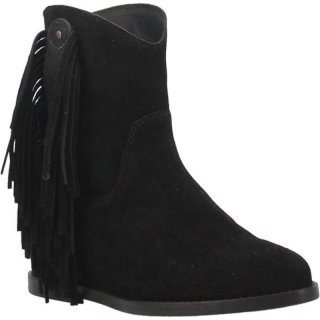 WOMEN'S DINGO KAYCE LEATHER BOOTIE-BLACK | FREE SHIPPING