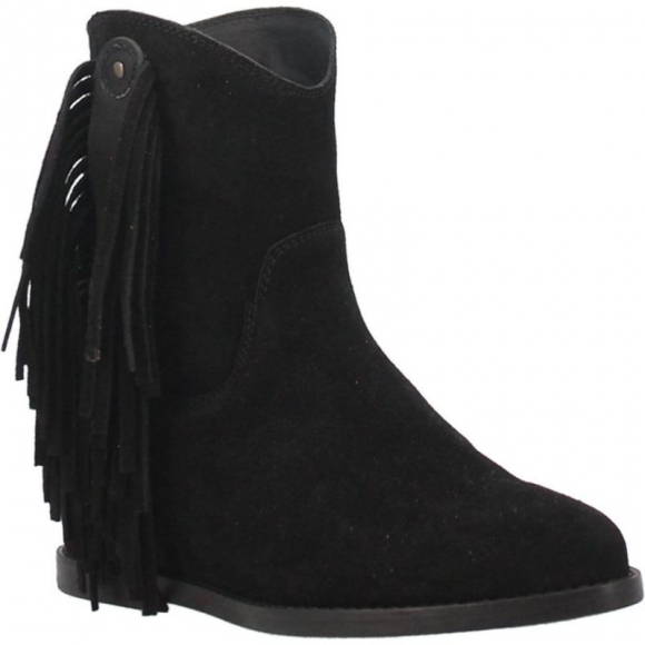 WOMEN'S DINGO KAYCE LEATHER BOOTIE-BLACK | FREE SHIPPING