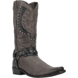 MEN'S DINGO WAR EAGLE LEATHER BOOT-GREY | FREE SHIPPING