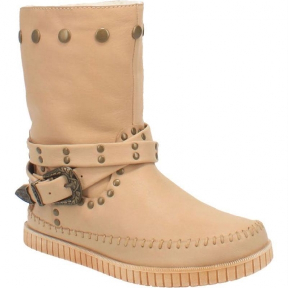 WOMEN'S DINGO MALIBU SUEDE MOCCASIN-OFF WHITE | FREE SHIPPING