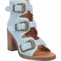 WOMEN'S DINGO ZIGGY LEATHER SANDAL-BLUE | FREE SHIPPING
