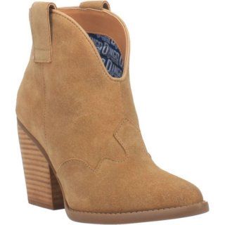 WOMEN'S DINGO FLANNIE LEATHER BOOTIE-NATURAL | FREE SHIPPING