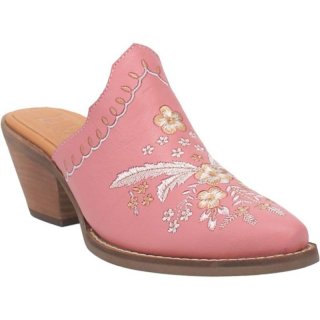 WOMEN'S DINGO WILDFLOWER LEATHER MULE-PINK | FREE SHIPPING