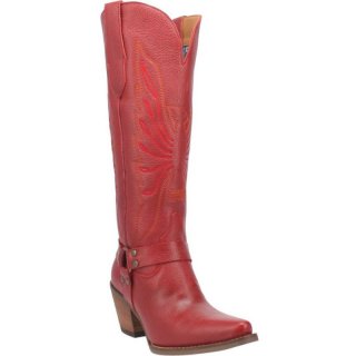 WOMEN'S DINGO HEAVENS TO BETSY LEATHER BOOT-RED | FREE SHIPPING