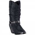 WOMEN'S DINGO OLIVIA LEATHER BOOT-BLACK | FREE SHIPPING