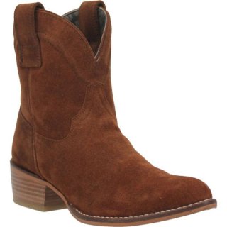 WOMEN'S DINGO TUMBLEWEED LEATHER BOOTIE-WHISKEY | FREE SHIPPING
