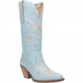 WOMEN'S DINGO FULL BLOOM LEATHER BOOT-BLUE | FREE SHIPPING