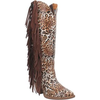 WOMEN'S DINGO CHEETAH COWGIRL LEATHER BOOT | FREE SHIPPING
