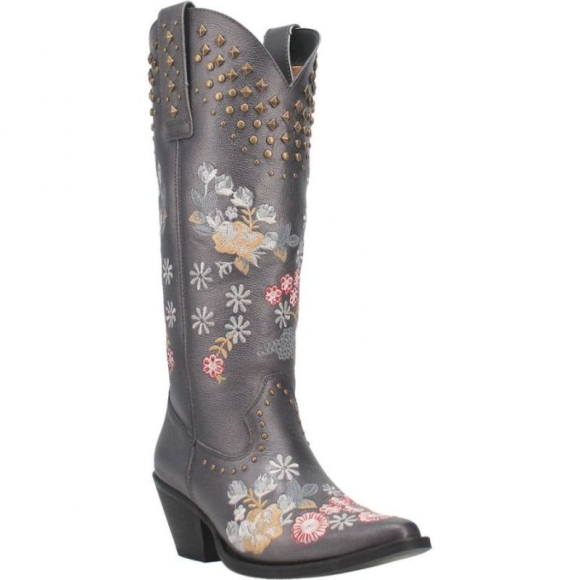 WOMEN'S DINGO POPPY LEATHER BOOT-GRAPHITE | FREE SHIPPING