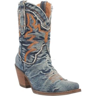 WOMEN'S DINGO Y'ALL NEED DOLLY DENIM BOOT-DENIM | FREE SHIPPING