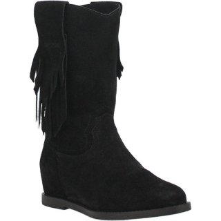 WOMEN'S DINGO KELSEY LEATHER BOOTIE-BLACK | FREE SHIPPING