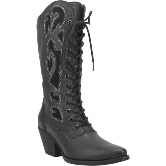 WOMEN'S DINGO SAN MIGUEL LEATHER BOOT-BLACK | FREE SHIPPING