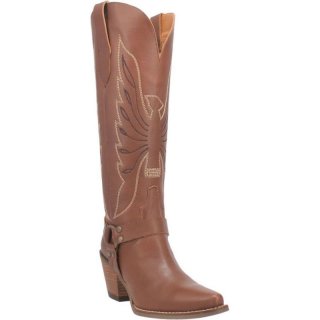 WOMEN'S DINGO HEAVENS TO BETSY LEATHER BOOT-BROWN | FREE SHIPPING