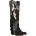 WOMEN'S DINGO DREAM CATCHER LEATHER BOOT-BLACK | FREE SHIPPING