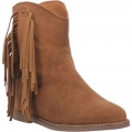 WOMEN'S DINGO KAYCE LEATHER BOOTIE-CAMEL | FREE SHIPPING
