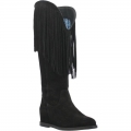 WOMEN'S DINGO HASSIE LEATHER BOOT-BLACK | FREE SHIPPING