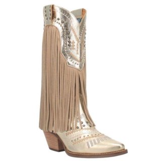 WOMEN'S DINGO GYPSY LEATHER BOOT-GOLD | FREE SHIPPING