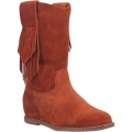 WOMEN'S DINGO KELSEY LEATHER BOOTIE-RUST | FREE SHIPPING
