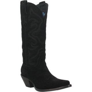 WOMEN'S DINGO OUT WEST LEATHER BOOT-BLACK | FREE SHIPPING