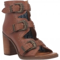 WOMEN'S DINGO ZIGGY LEATHER SANDAL-BROWN | FREE SHIPPING
