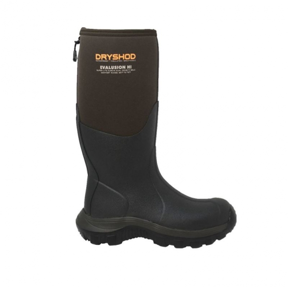 Dryshod Boots Men's Evalusion Hi Brown/Dk Brown | Quick Ship