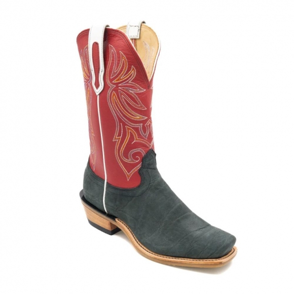 Fenoglio Hot Sell Men's Grey Sueded Elephant w/ Red Style No. 00101790