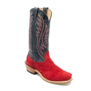 Fenoglio Hot Sell Women's Red Roughout w/ Black Style No. 00101684 Fenoglio Hot Sell Women's Red Roughout w/ Black Style No. 00101684