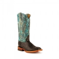 New Arrivals Ferrini Women's Stampede - Ladies-Black/Teal New Arrivals Ferrini Women's Stampede - Ladies-Black/Teal
