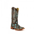 New Arrivals Ferrini Women's Patchwork-Black/Teal New Arrivals Ferrini Women's Patchwork-Black/Teal