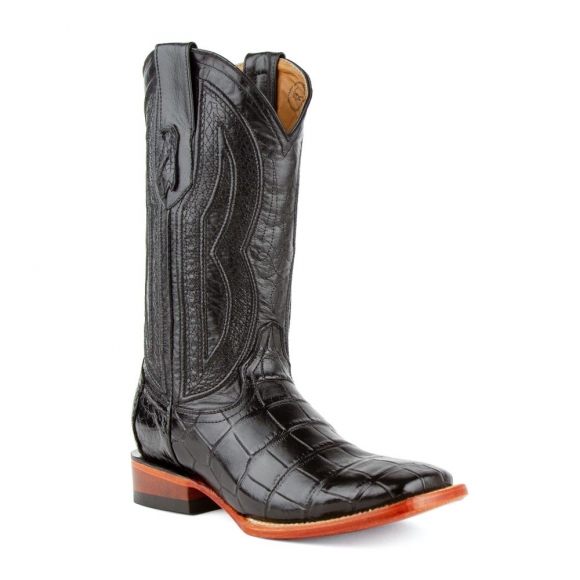 New Arrivals Ferrini Men's Stallion - American Alligator-Black New Arrivals Ferrini Men's Stallion - American Alligator-Black