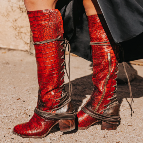 FREEBIRD STYLISH OUTLET WOMEN'S COAL-RED CROCO | STYLISH OUTLET  FREEBIRD STYLISH OUTLET WOMEN'S COAL-RED CROCO | STYLISH OUTLET