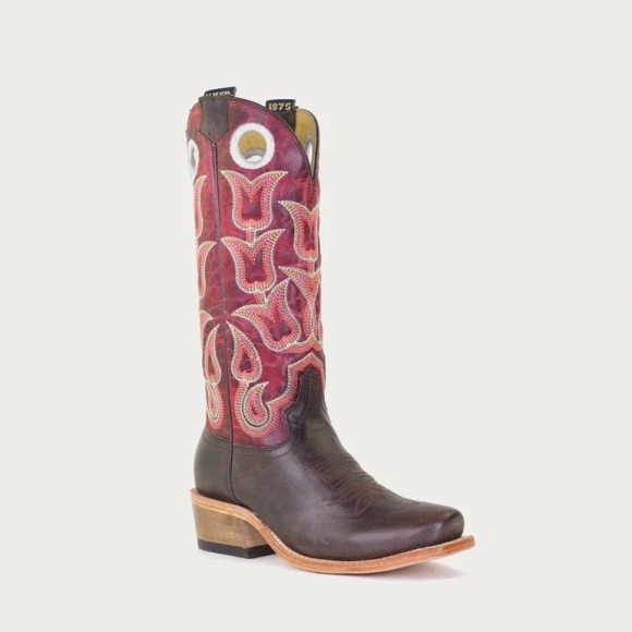 LATEST HYER BOOTS WOMEN'S TIPTON - Brown/Red LATEST HYER BOOTS WOMEN'S TIPTON - Brown/Red