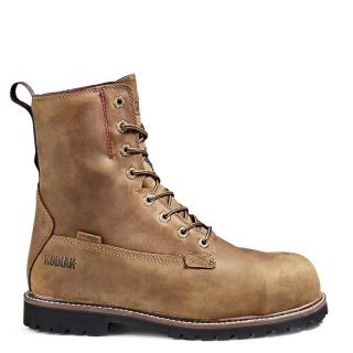 KODIAK MEN'S MCKINNEY 8" WATERPROOF COMPOSITE TOE SAFETY WORK BOOT-Brown | NEW ARRIVALS