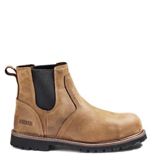 KODIAK MEN'S MCKINNEY COMPOSITE TOE CHELSEA SAFETY WORK BOOT-Brown | NEW ARRIVALS