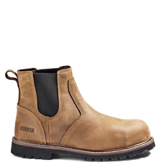 KODIAK MEN'S MCKINNEY COMPOSITE TOE CHELSEA SAFETY WORK BOOT-Brown | NEW ARRIVALS