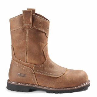 KODIAK MEN'S MCKINNEY WELLINGTON UNLINED COMPOSITE TOE PULL-ON SAFETY WORK BOOT-Wheat | NEW ARRIVALS