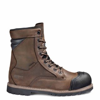 KODIAK MEN'S MCKINNEY M.U.T. 8" WATERPROOF COMPOSITE TOE SAFETY WORK BOOT-Dark Brown | NEW ARRIVALS