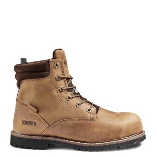 KODIAK MEN'S MCKINNEY 6" WATERPROOF COMPOSITE TOE SAFETY WORK BOOT-Brown | NEW ARRIVALS