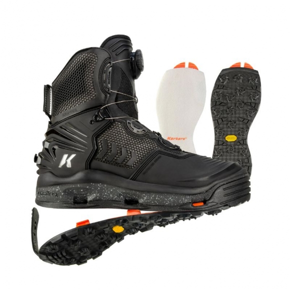 KORKERS PROMOTION MEN'S RIVER OPS BOA-FELT & VIBRAM XS TREK SOLES