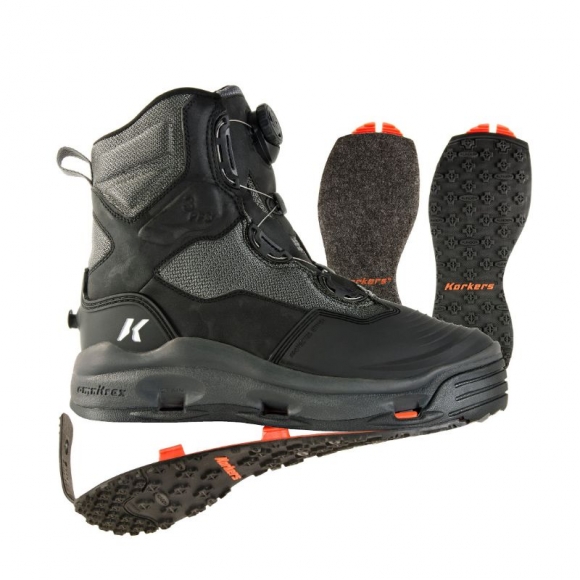 KORKERS PROMOTION MEN'S DARKHORSE-FELT KLING-ON SOLES