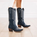 LANE | WOMEN'S SQUASH BLOSSOM STUD--Navy Suede