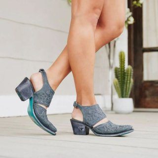 LANE | WOMEN'S ROBIN MULE-Distressed Midnight Blue