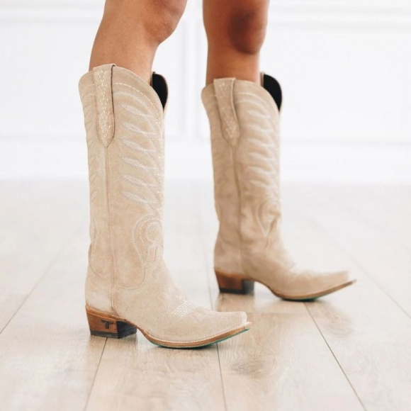 LANE | WOMEN'S SQUASH BLOSSOM-Latte Suede
