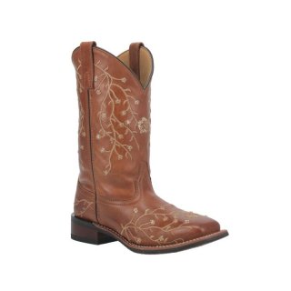 QUICK SHIP | LAREDO WOMEN'S SEQUIN EMBELLISHED WESTERN BOOTS - BROAD SQUARE TOE-TAN